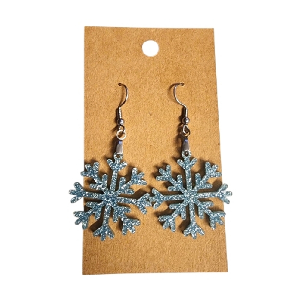 Frosted Sparkle Acrylic Drop Earrings